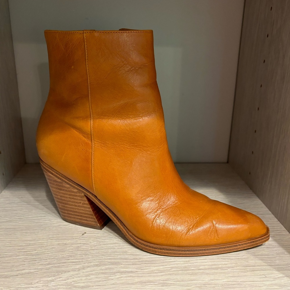 Marc Fisher tan leather bootie!